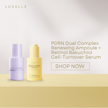 Load image into Gallery viewer, Luxelle PDRN Dual Complex Renewing Ampoule + Retinol Bakuchiol Cell-Turnover Serum