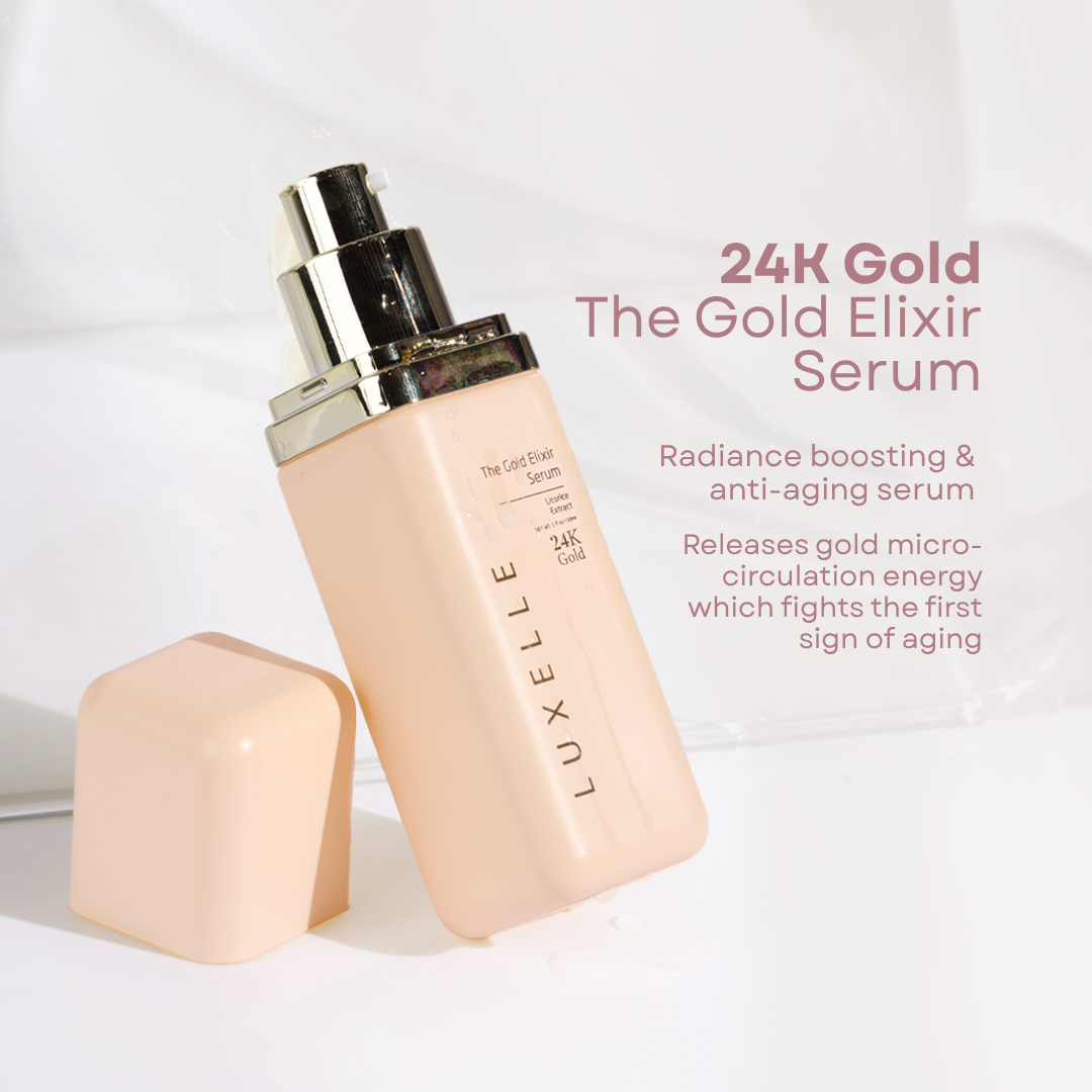 美容液 LUXELLE The Gold Elixir Serum Luxelle 24K GOLD: The Gold Elixir Serum – PurelivingPH